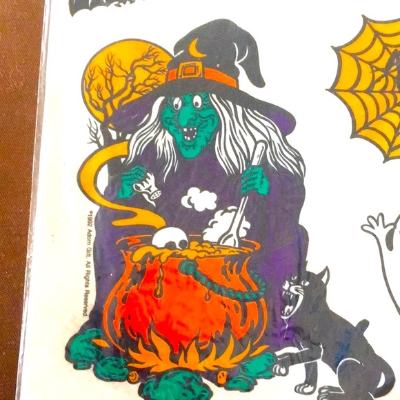 Window Decals - Witch, Ghost, Bat, Spider &  Halloween Clings - Picture 2 of 7